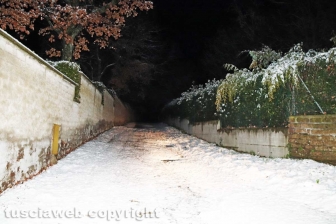 La neve di notte sui Cimini