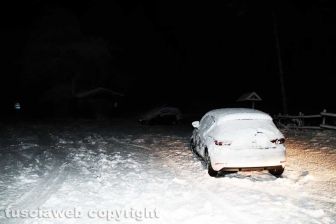 La neve di notte sui Cimini