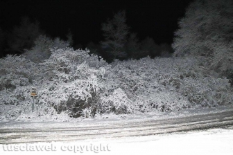 La neve di notte sui Cimini