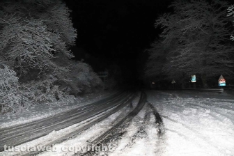 La neve di notte sui Cimini