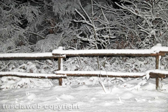 La neve di notte sui Cimini