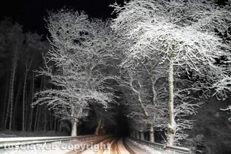 La neve di notte sui Cimini
