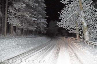 La neve di notte sui Cimini