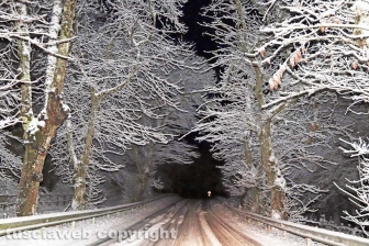 La neve di notte sui Cimini