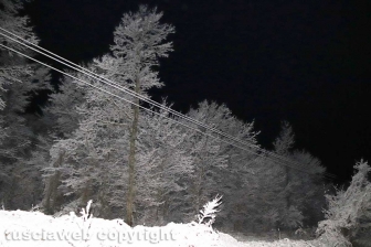 La neve di notte sui Cimini
