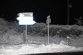 La neve di notte sui Cimini