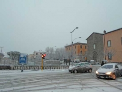 La neve imbianca Viterbo