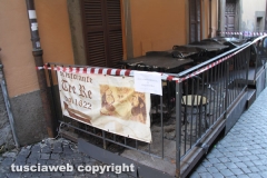 Viterbo - La pedana del ristorante andata a fuoco