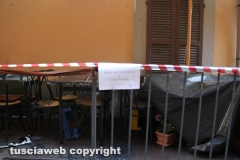 Viterbo - La pedana del ristorante andata a fuoco