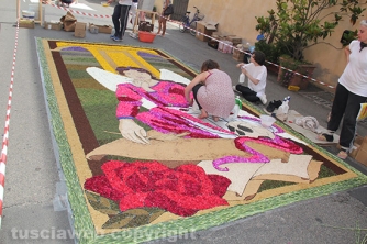 La pioggia rovina l\'infiorata