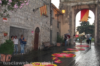 La pioggia rovina l\'infiorata