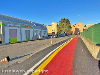 Viterbo - La pista ciclabile al Carmine