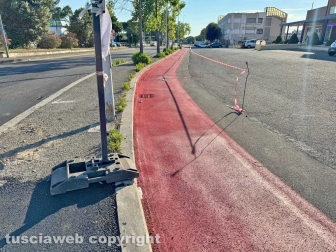 La pista ciclabile in via San Camillo De Lellis