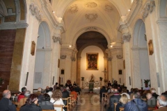 La messa nella chiesa di Sant\'Angelo in Spatha