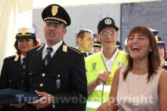 Renata Polverini con il comandante della Polizia locale Franco Fainelli
