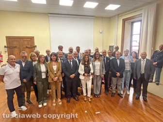 La premiazione dei poliziotti in pensione