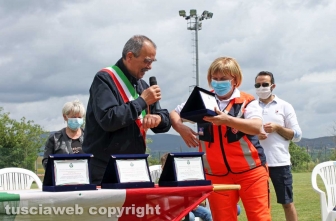 La premiazione dei volontari della zona rossa