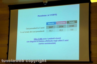 La presentazione del rapporto sui tumori