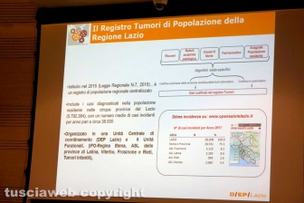 La presentazione del rapporto sui tumori
