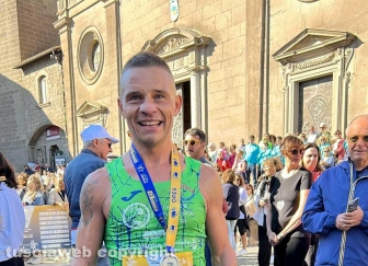 Viterbo - La prima Half Marathon - L'arrivo - Rofena Andrea, terzo classificato