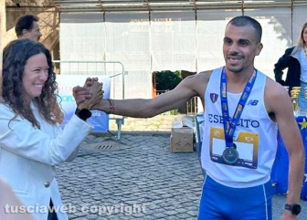 Viterbo - La prima Half Marathon - L'arrivo - Marouan Razine, primo classificato