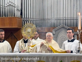 Viterbo - La processione del Corpus domini - Il vescovo Francesco Orazio Piazza