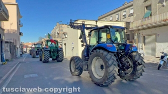 Viterbo - La protesta degli agricoltori