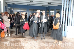 La protesta degli avvocati viterbesi