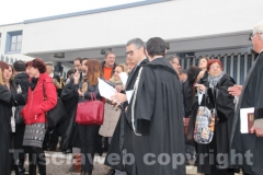 La protesta degli avvocati viterbesi