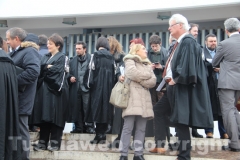 La protesta degli avvocati viterbesi