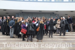 La protesta degli avvocati viterbesi