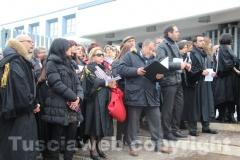 La protesta degli avvocati viterbesi