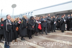 La protesta degli avvocati viterbesi