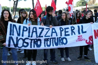 Viterbo - La protesta degli studenti