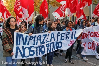 Viterbo - La protesta degli studenti