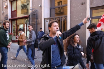 Viterbo - La protesta degli studenti
