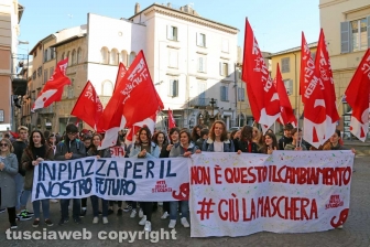 Viterbo - La protesta degli studenti