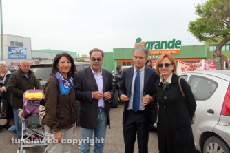 Fatiganti (Uil), Mannino (Cisl), Bacciardi e Gina Cordella della polizia
