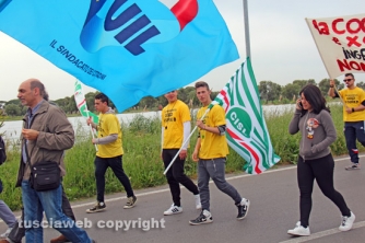 La protesta dei lavoratori Ingrande
