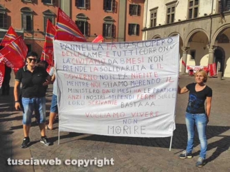 La protesta della Filctem Cgil sotto la Prefettura