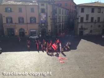 La protesta della Filctem Cgil sotto la Prefettura