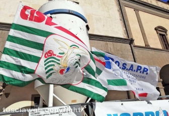 Viterbo - La protesta della polizia penitenziaria