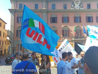 La protesta della polizia penitenziaria