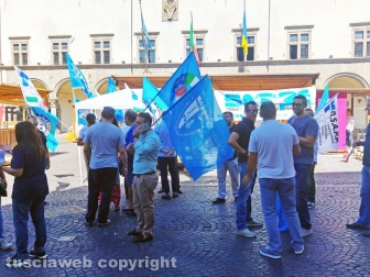 La protesta della polizia penitenziaria