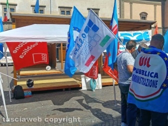 La protesta della polizia penitenziaria