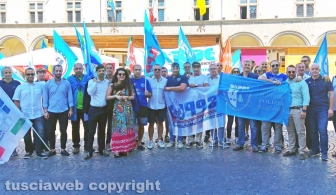 La protesta della polizia penitenziaria
