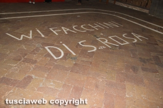 Santa Rosa - La prova di recupero dei facchini