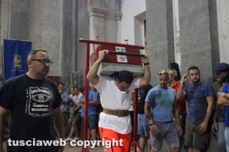 Santa Rosa - La prova di recupero dei facchini