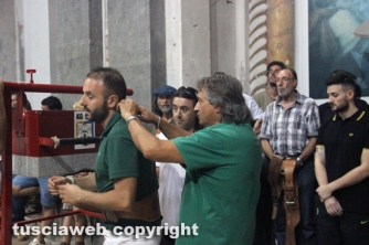 Santa Rosa - La prova di recupero dei facchini