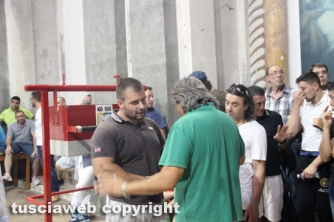 Santa Rosa - La prova di recupero dei facchini